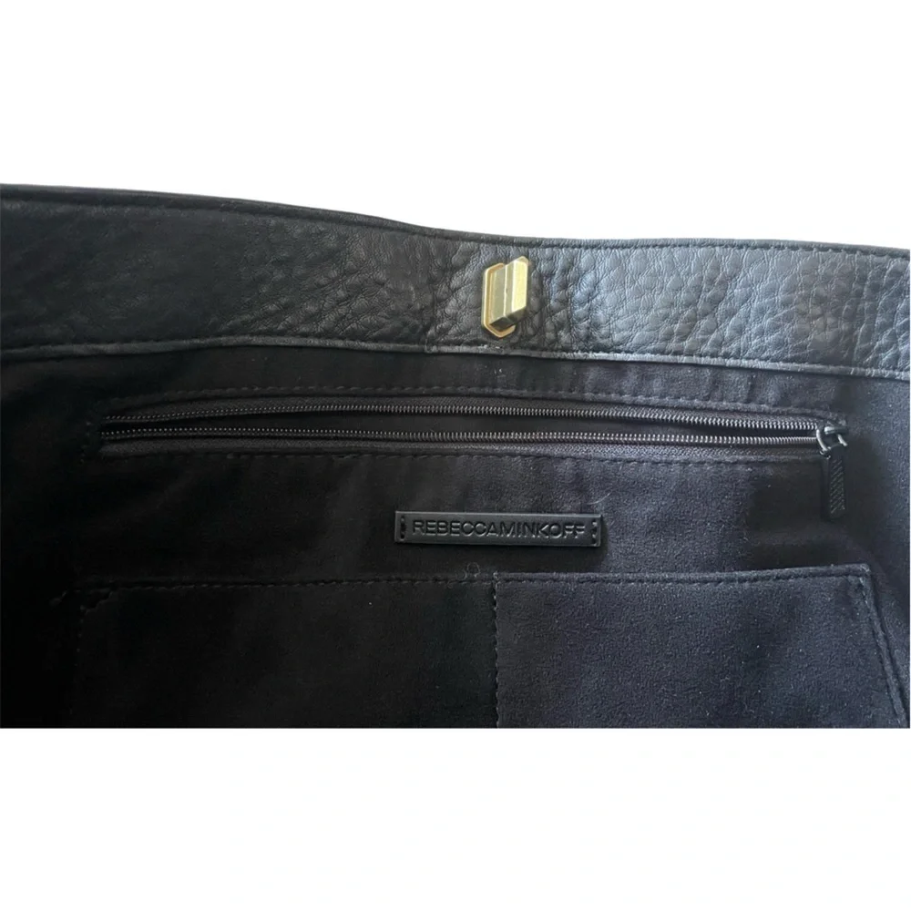 Rebecca Minkoff Darren Deep Large Black Leather Studded Tote Shoulder Bag - Picture 7 of 16